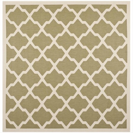 Safavieh 4 Ft. X 4 Ft. Square Indoor-Outdoor Courtyard- Green And Beige- Machine Made Rug CY6903-244-4SQ